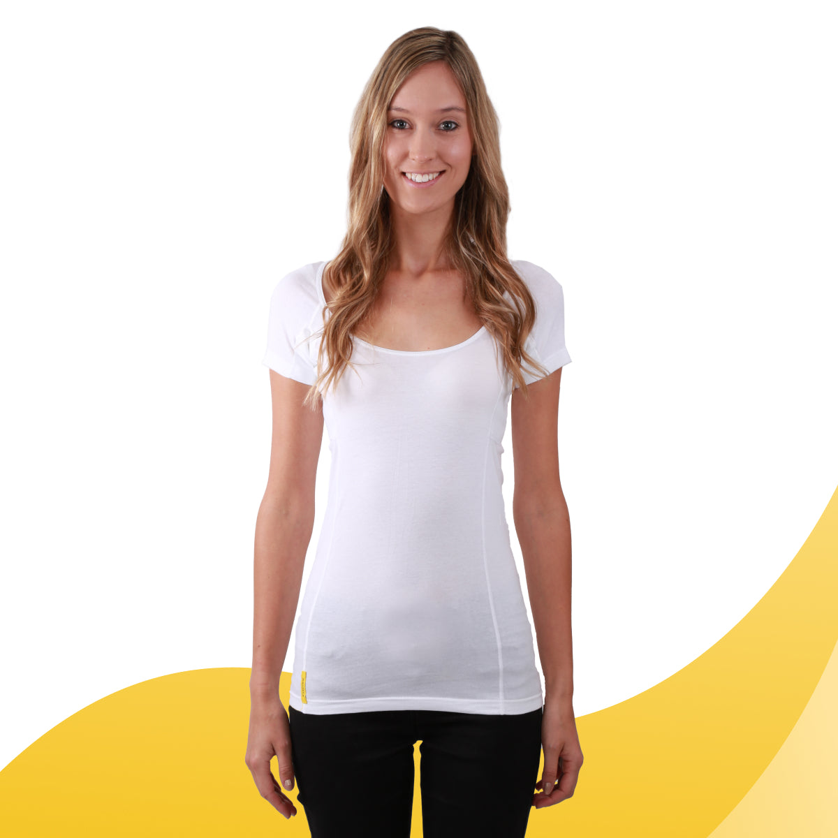 Women U-modern shirt with highly absorbent underarm sweat protection and premium finish