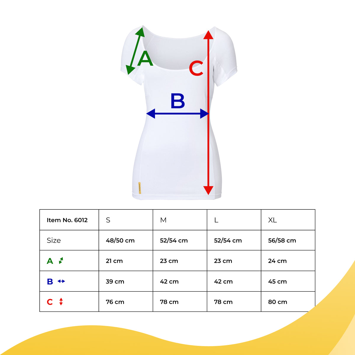 MANJANA® Women V-modern Shirt - integrated underarm sweat protection White