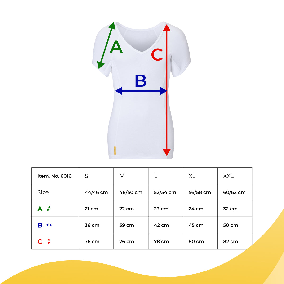 Men's man-V-classic-PLUS shirt with high-quality absorbent underarm sweat protection