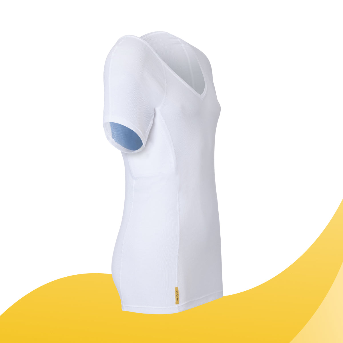 Men's man-V-classic-PLUS shirt with high-quality absorbent underarm sweat protection