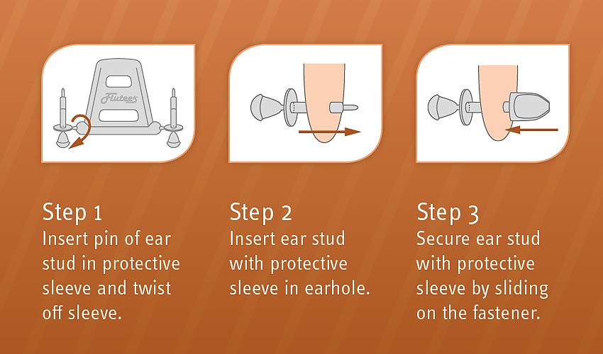 Flutees® Protective Sleeves for Ear Studs